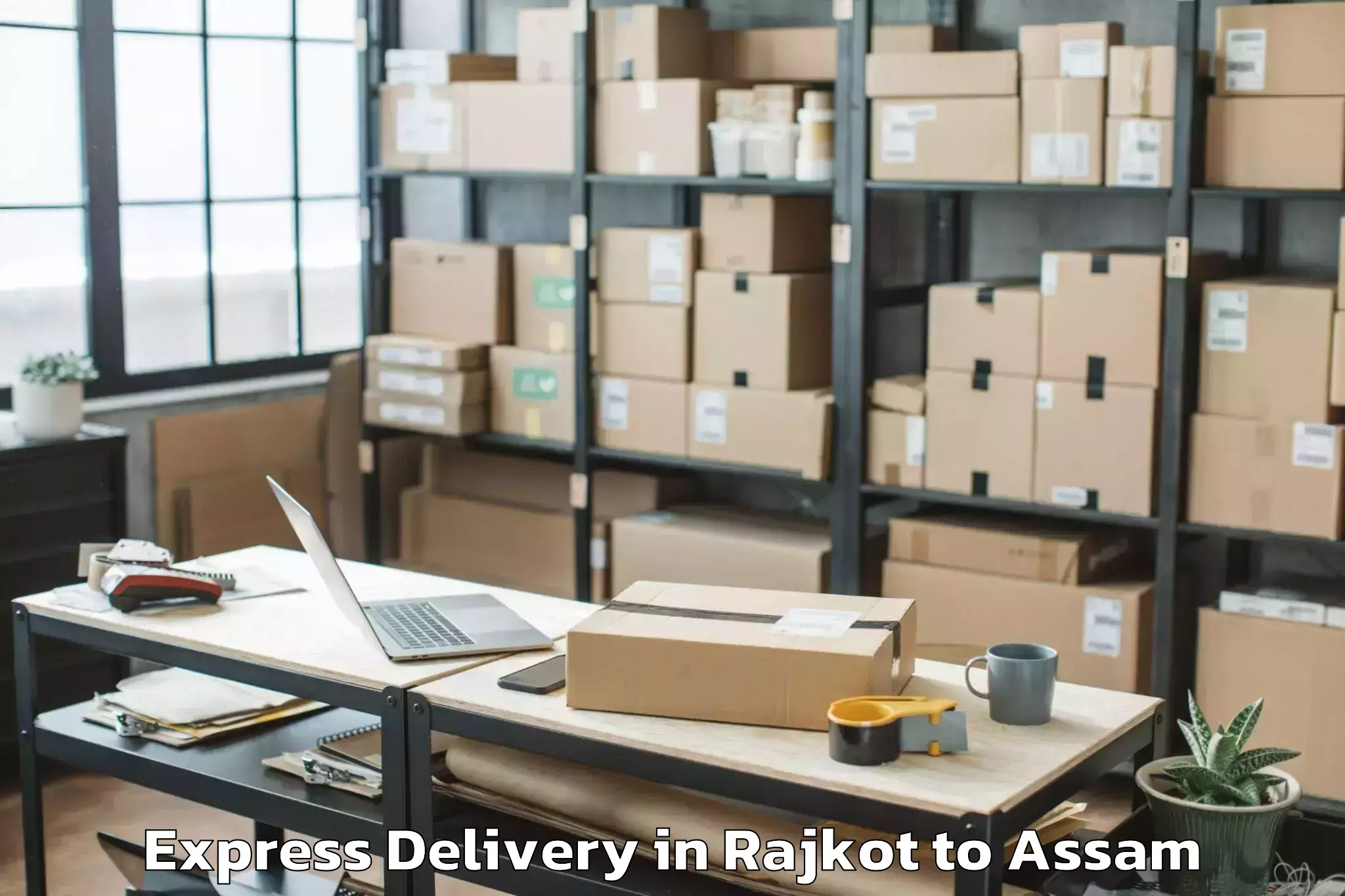 Professional Rajkot to Makum Express Delivery